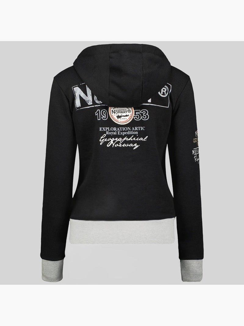 Sweatshirt com capuz flyer – geographical norway Preto - Kiabi
