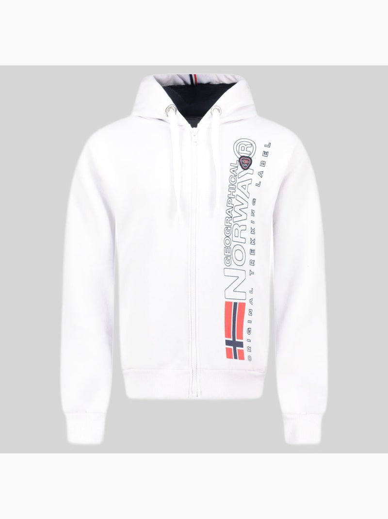 Sweatshirt com capuz fogora – geographical norway Branco - Kiabi