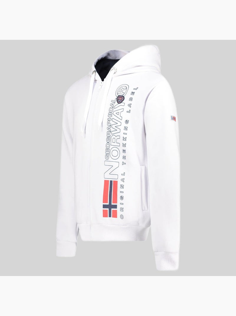 Sweatshirt com capuz fogora – geographical norway Branco - Kiabi