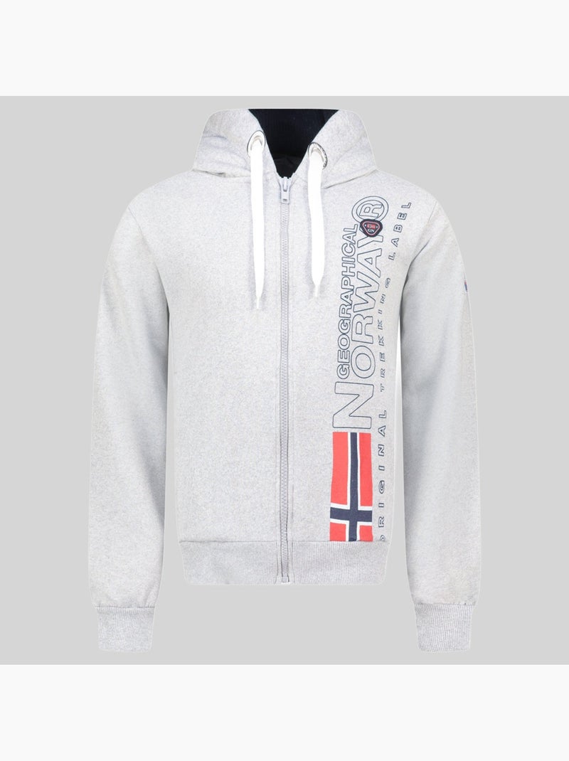 Sweatshirt com capuz fogora – geographical norway Cinza claro - Kiabi