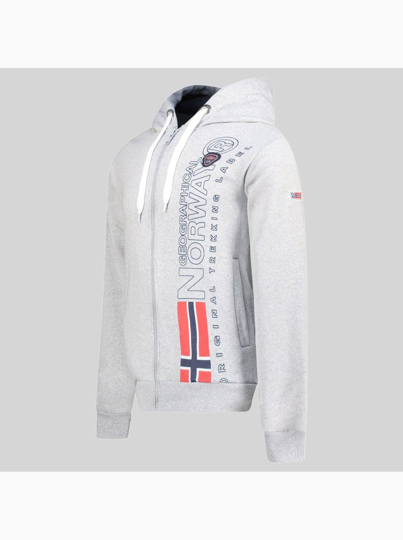 Sweatshirt com capuz fogora – geographical norway Cinza claro - Kiabi