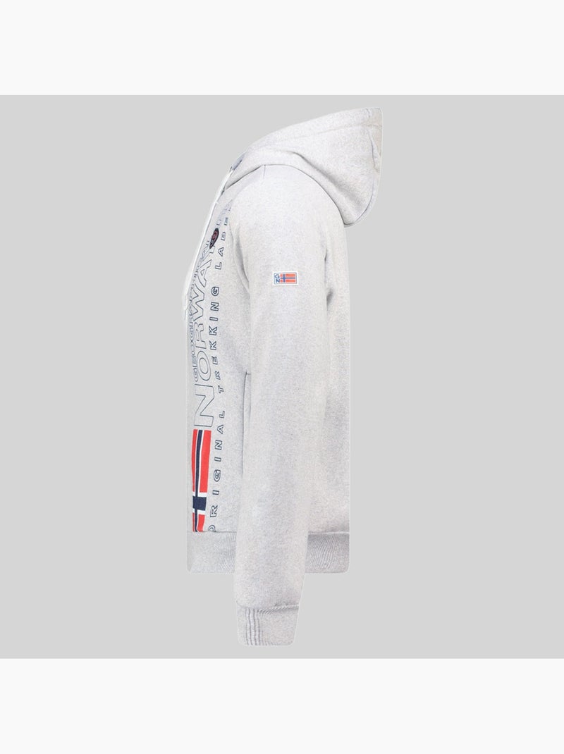 Sweatshirt com capuz fogora – geographical norway Cinza claro - Kiabi