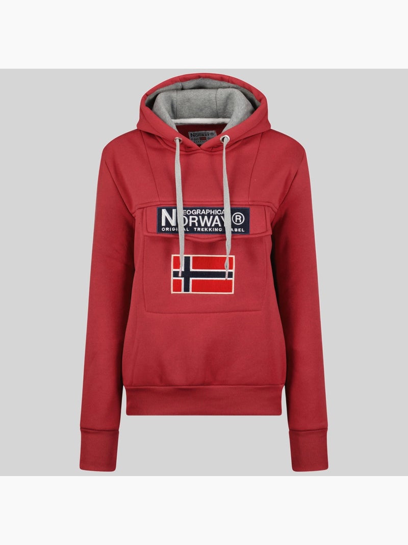 Sweatshirt com capuz gadrien – geographical norway Bordô - Kiabi