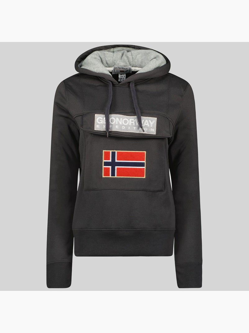 Sweatshirt com capuz gadrien – geographical norway Cinza escuro - Kiabi