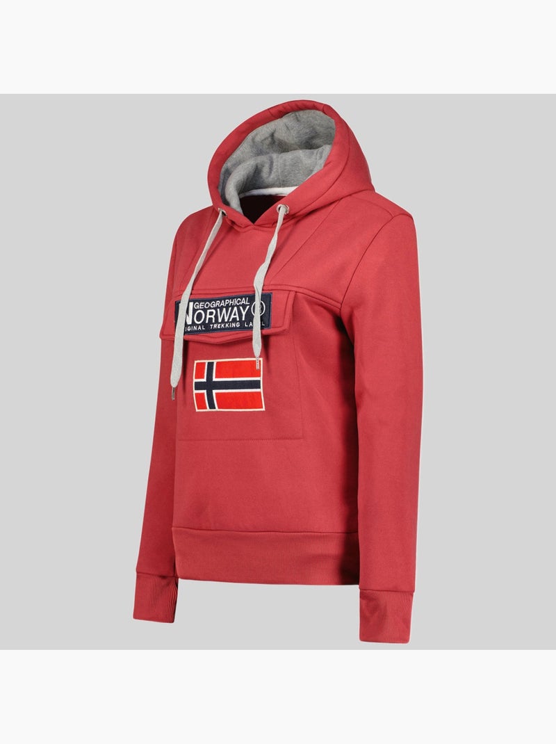 Sweatshirt com capuz gadrien – geographical norway Vermelho granada - Kiabi
