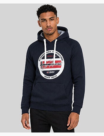 Sweatshirt com capuz garis – geographical norway
