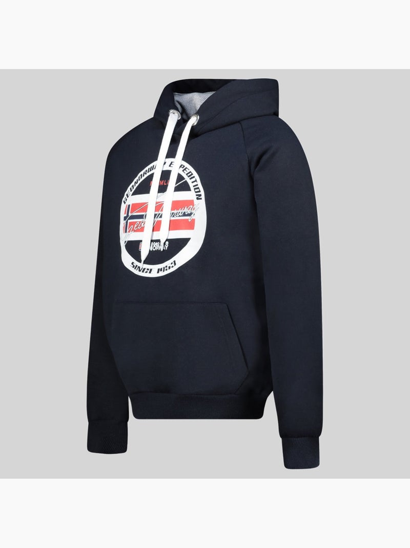 Sweatshirt com capuz garis – geographical norway Azul-marinho - Kiabi