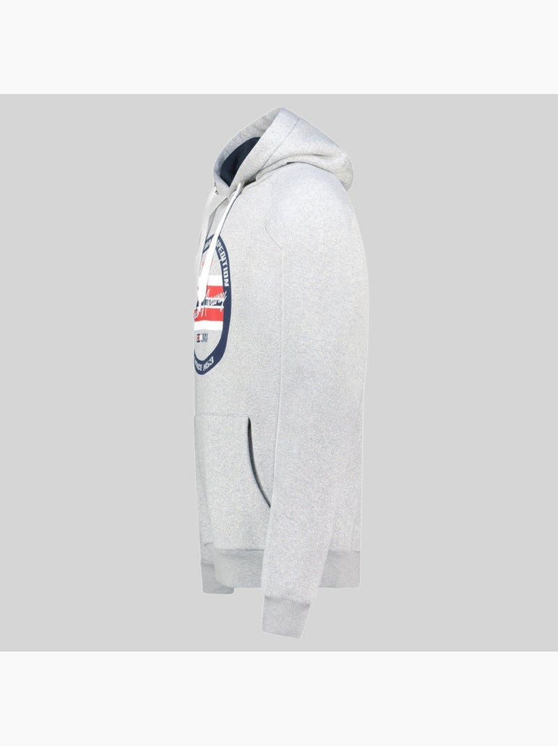 Sweatshirt com capuz garis – geographical norway Cinza claro - Kiabi