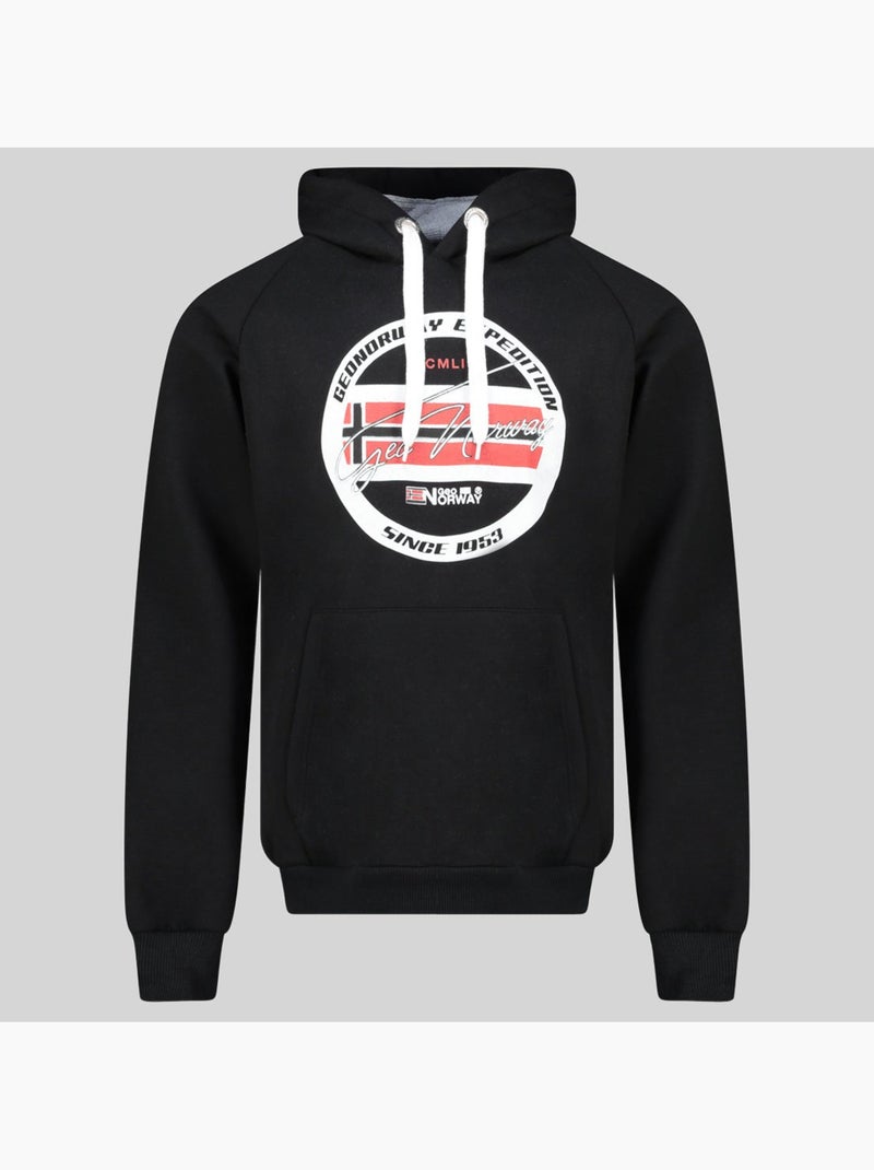 Sweatshirt com capuz garis – geographical norway Preto - Kiabi
