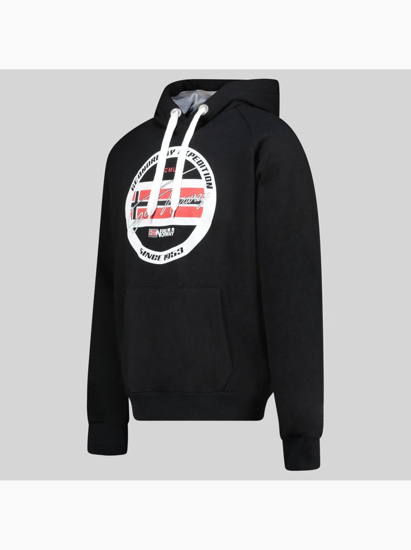 Sweatshirt com capuz garis – geographical norway Preto - Kiabi