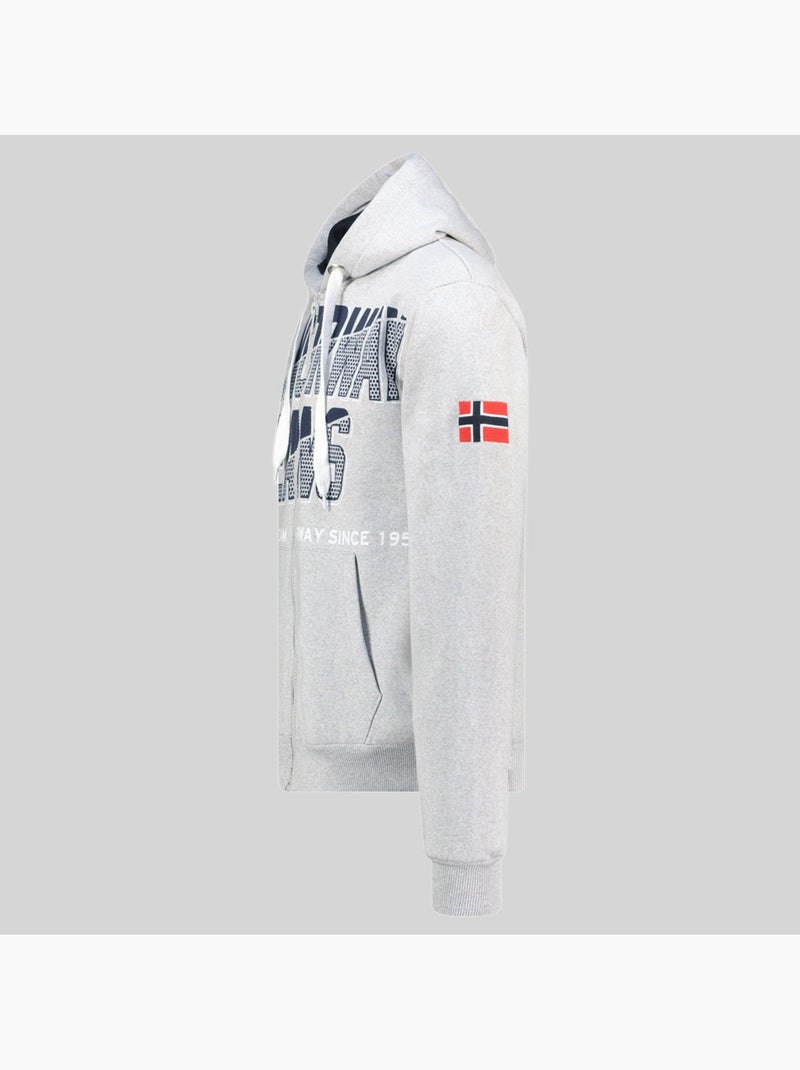 Sweatshirt com capuz gasper – geographical norway Cinza claro - Kiabi