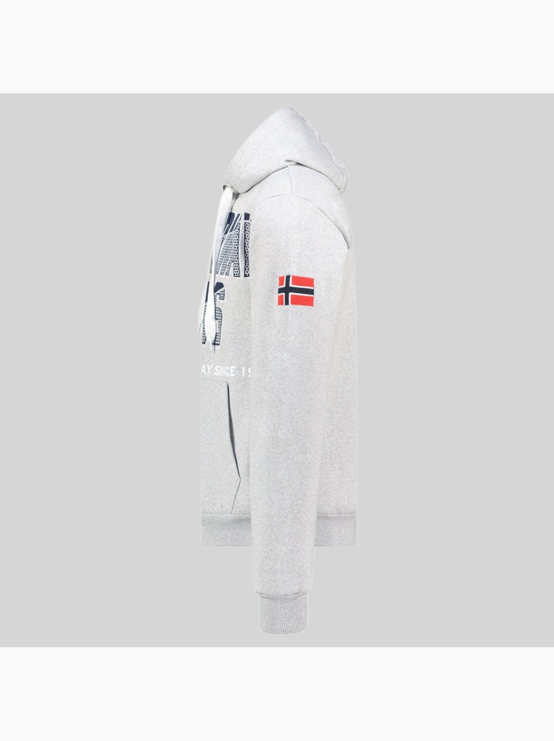 Sweatshirt com capuz gasper – geographical norway Cinza claro - Kiabi