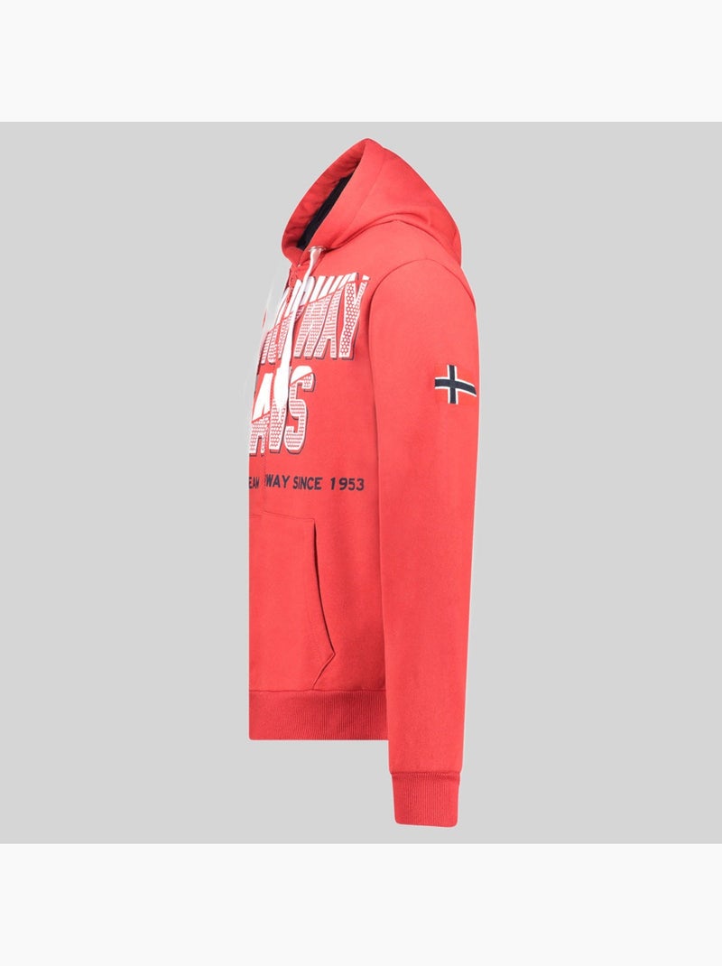 Sweatshirt com capuz gasper – geographical norway Vermelho - Kiabi