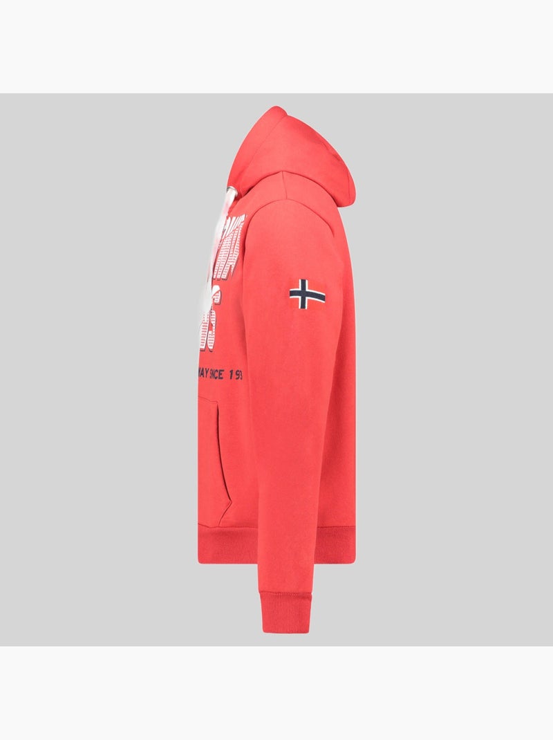 Sweatshirt com capuz gasper – geographical norway Vermelho - Kiabi
