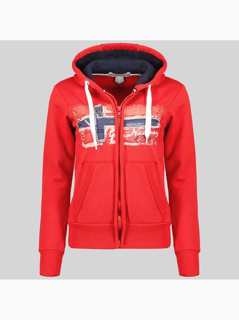 Sweatshirt com capuz gayto – geographical norway Vermelho - Kiabi