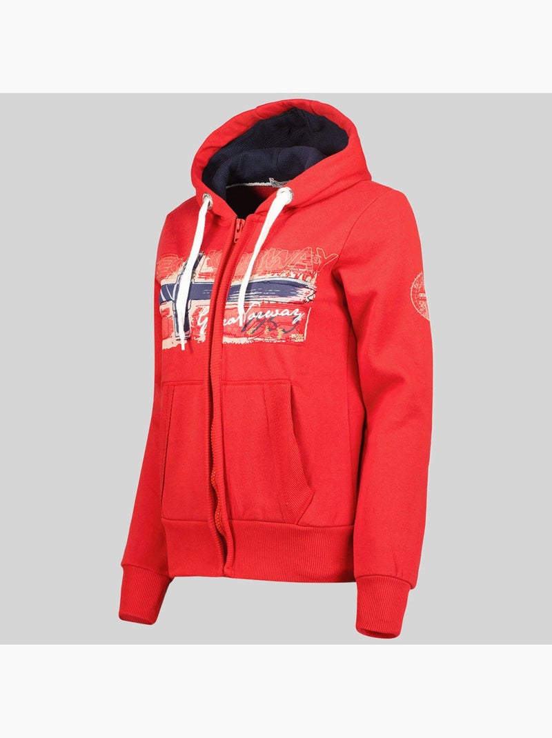 Sweatshirt com capuz gayto – geographical norway Vermelho - Kiabi