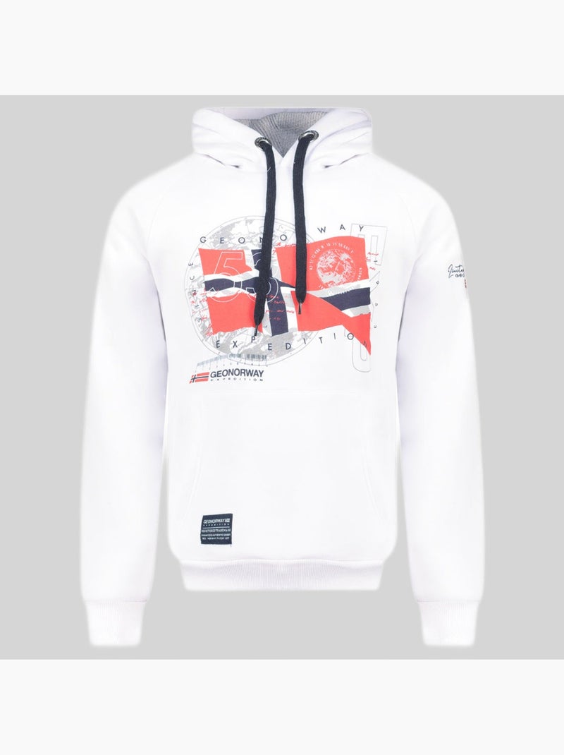Sweatshirt com capuz gdrap – geographical norway Branco - Kiabi