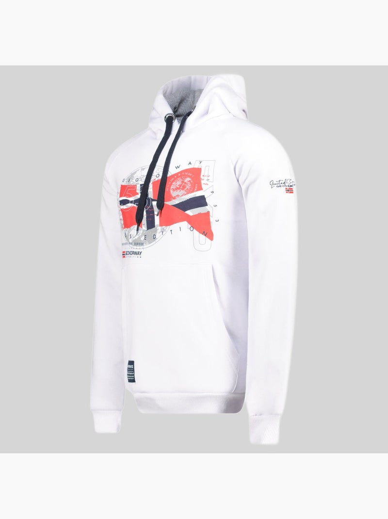 Sweatshirt com capuz gdrap – geographical norway Branco - Kiabi