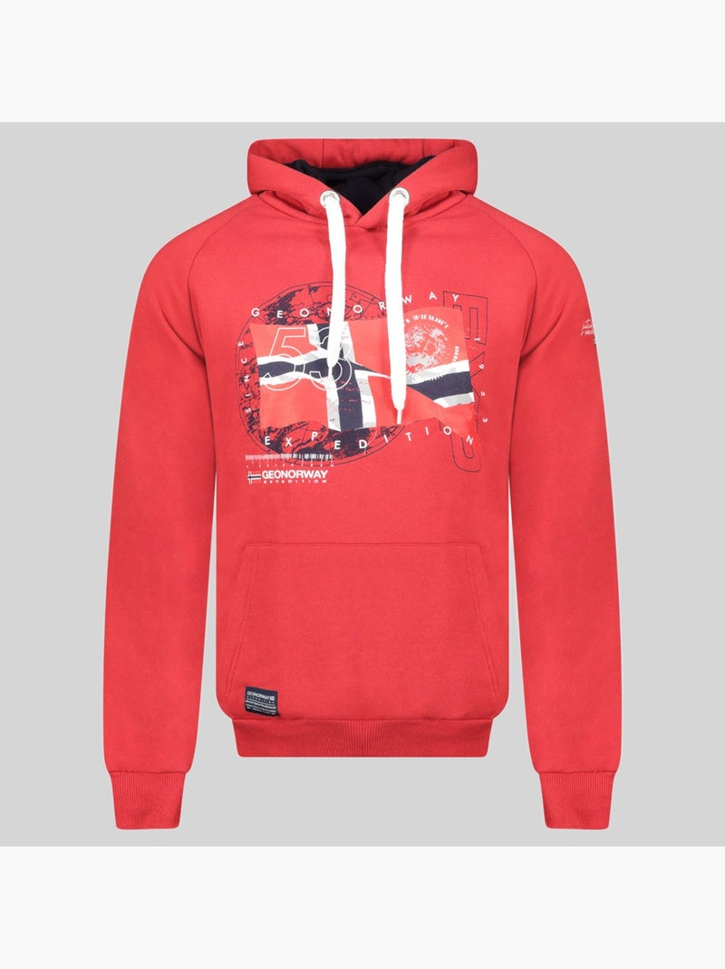 Sweatshirt com capuz gdrap – geographical norway Vermelho - Kiabi
