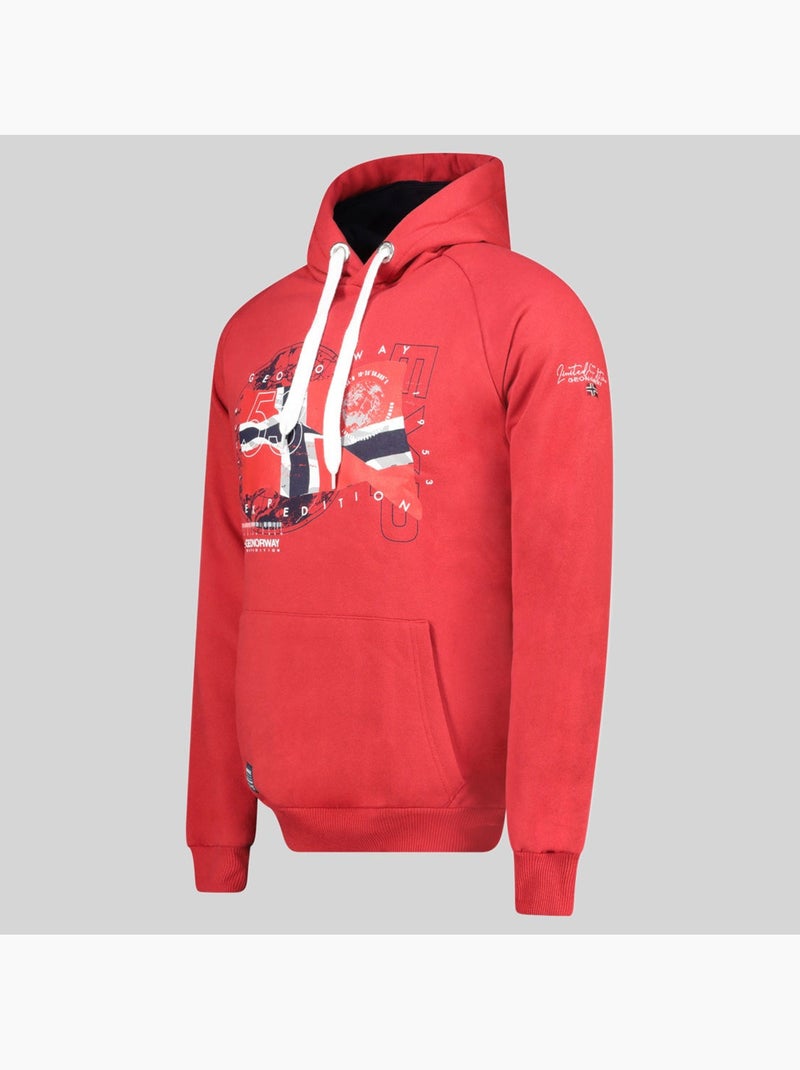 Sweatshirt com capuz gdrap – geographical norway Vermelho - Kiabi