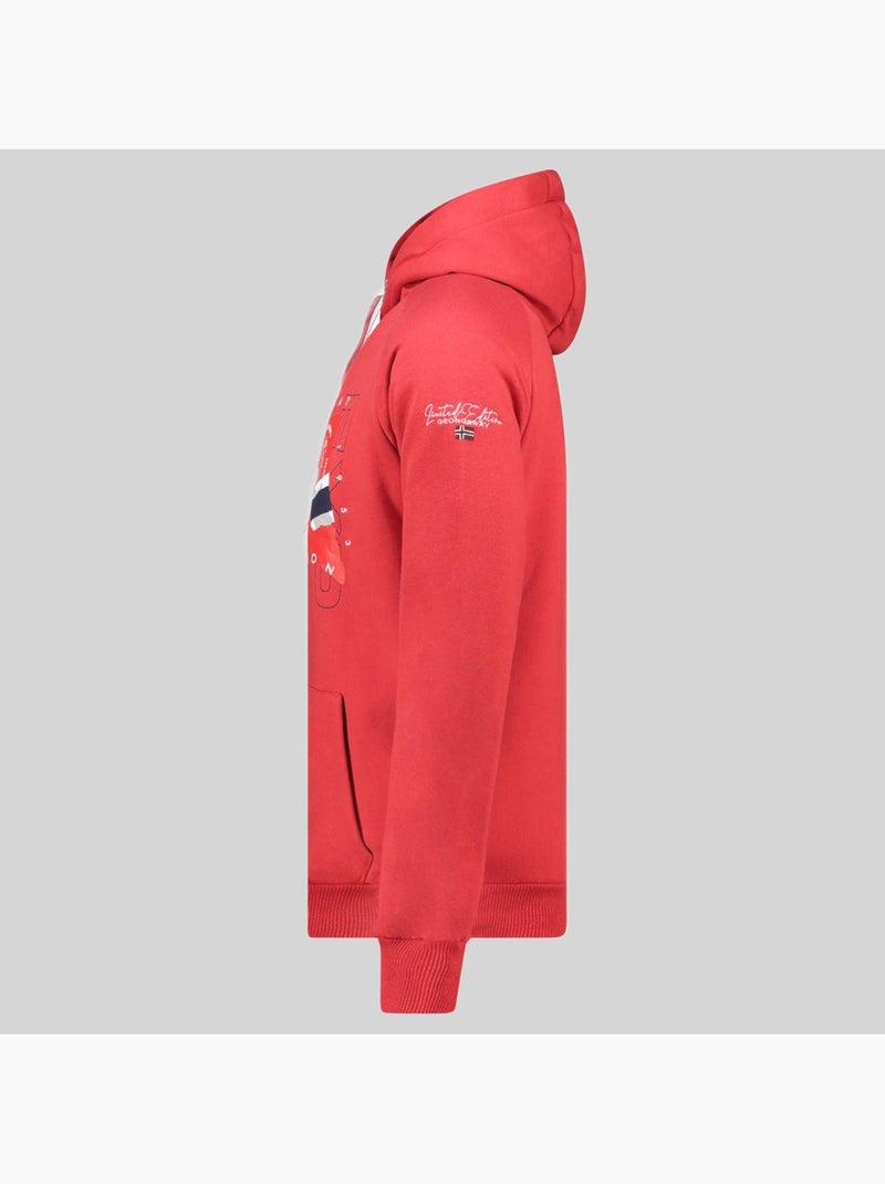 Sweatshirt com capuz gdrap – geographical norway Vermelho - Kiabi