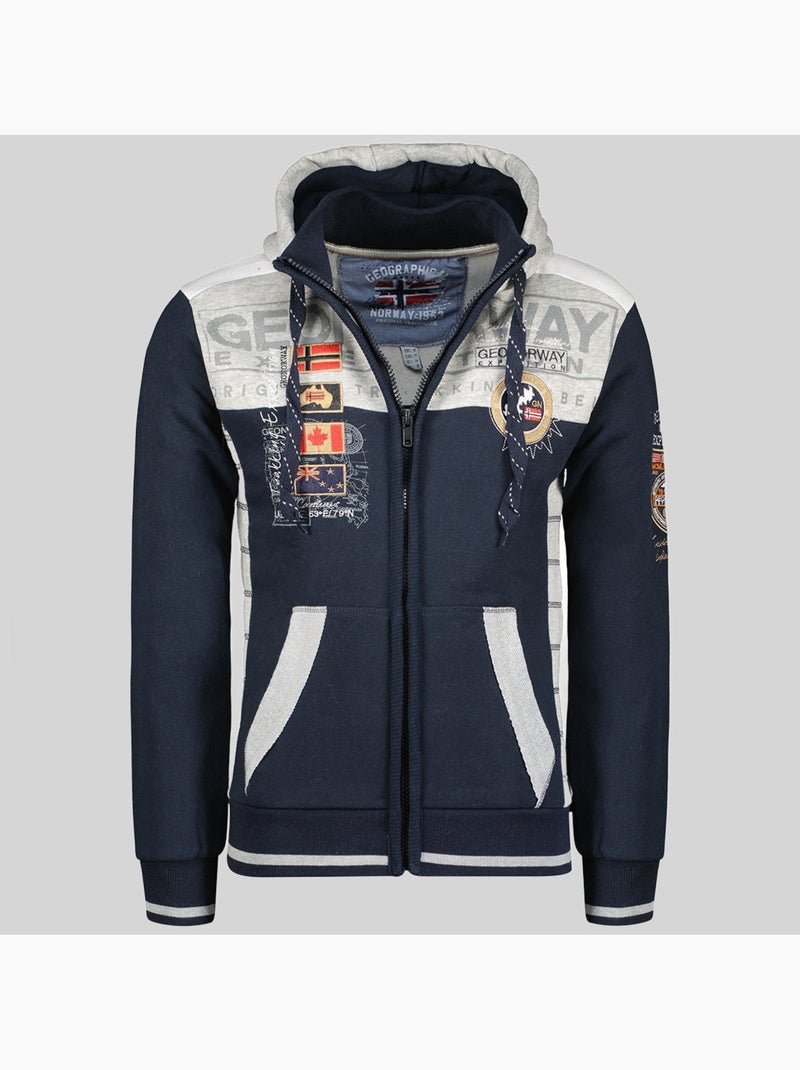 Sweatshirt com capuz geday – geographical norway Azul-marinho - Kiabi