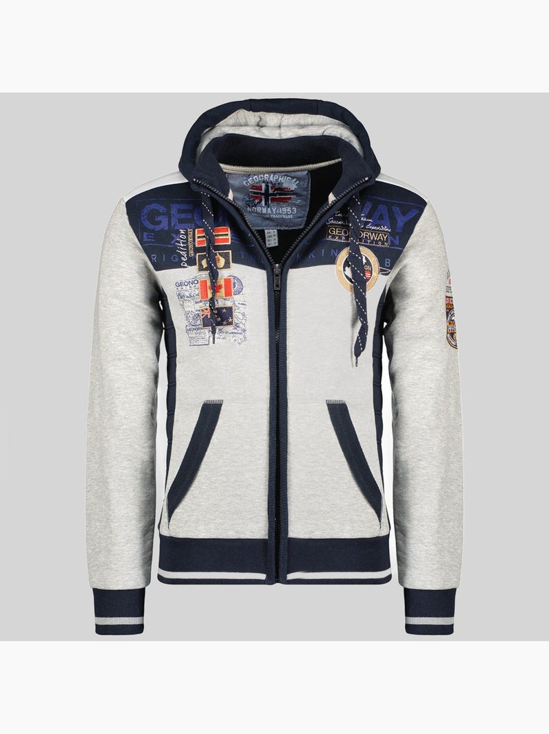 Sweatshirt com capuz geday – geographical norway Cinza claro - Kiabi