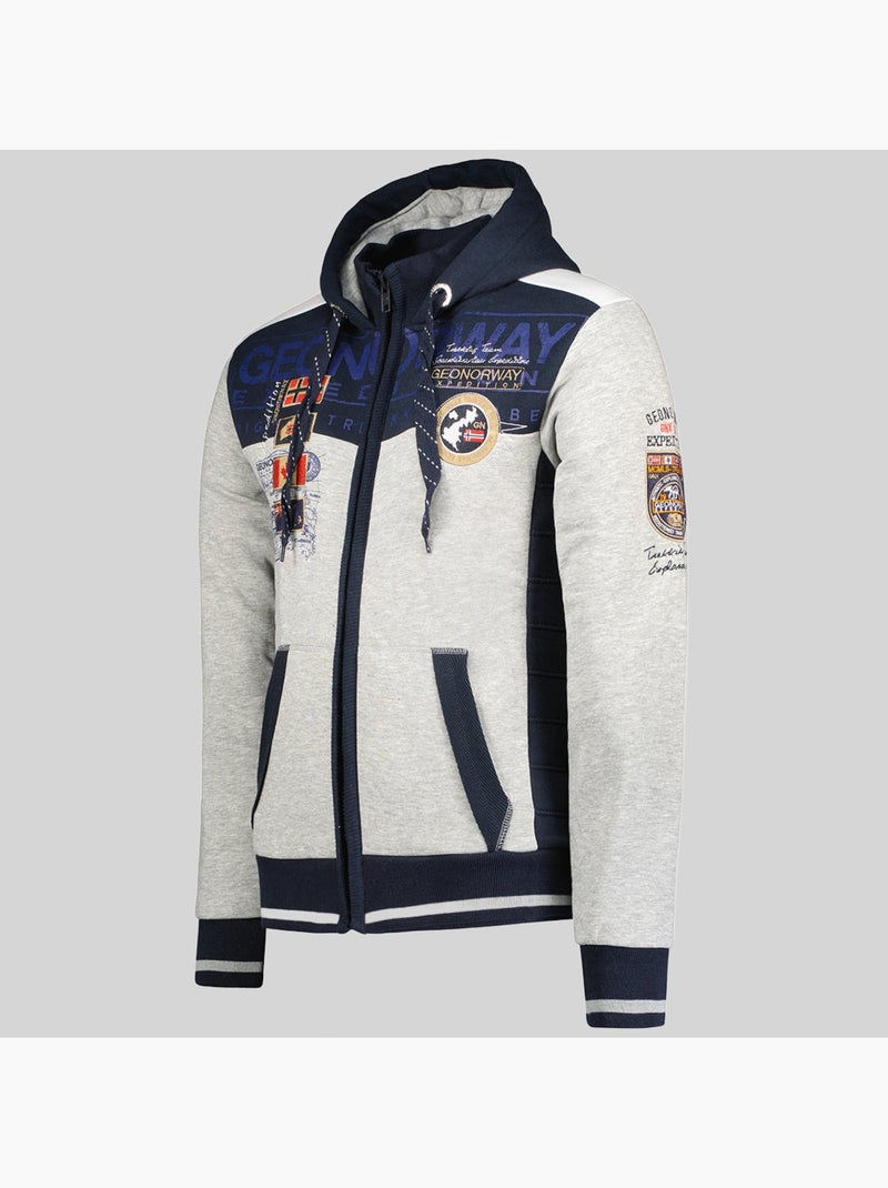 Sweatshirt com capuz geday – geographical norway Cinza claro - Kiabi