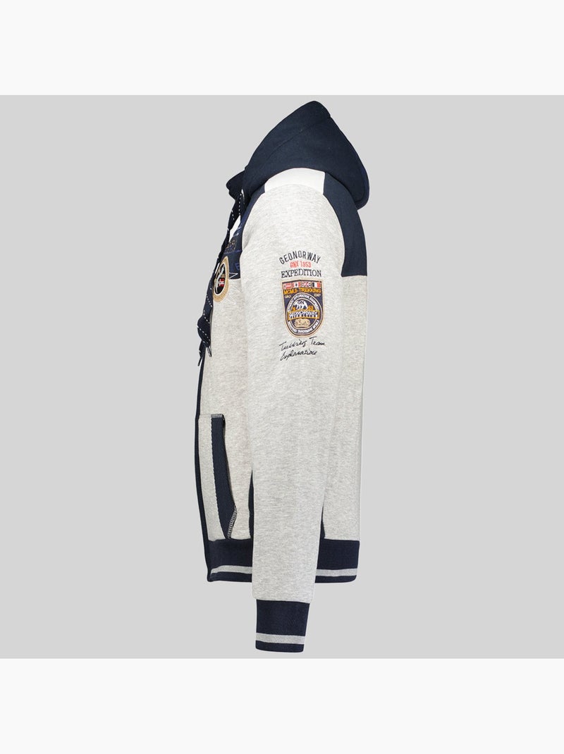 Sweatshirt com capuz geday – geographical norway Cinza claro - Kiabi