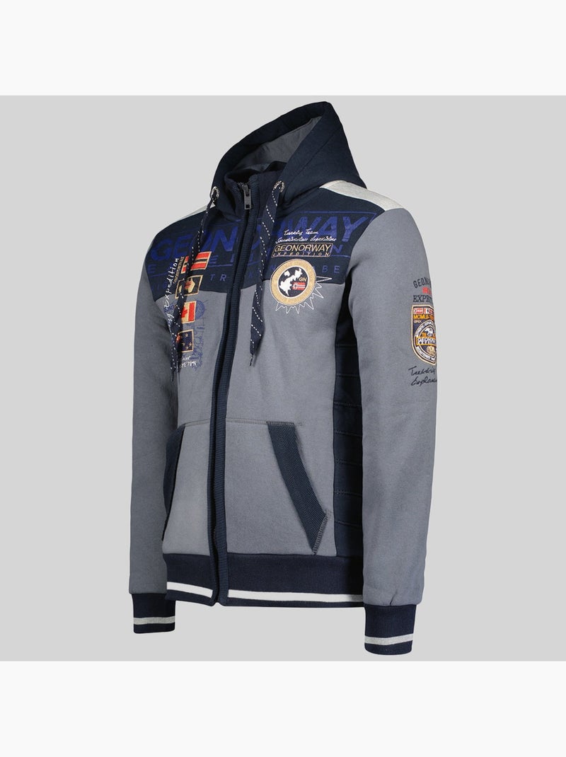 Sweatshirt com capuz geday – geographical norway Cinza escuro - Kiabi