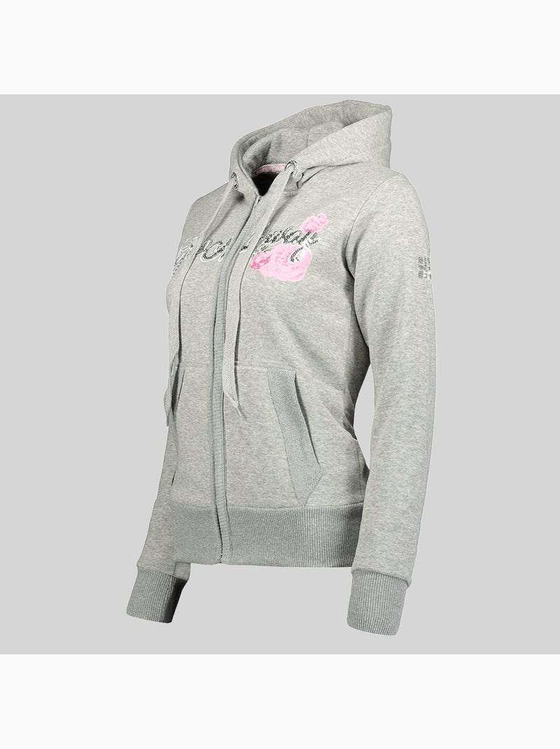 Sweatshirt com capuz gelphine – geographical norway Cinza claro - Kiabi