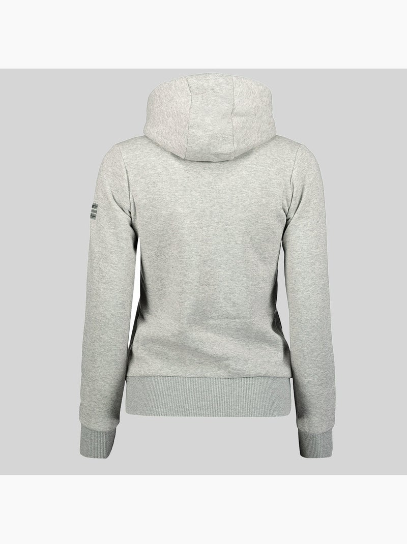 Sweatshirt com capuz gelphine – geographical norway Cinza claro - Kiabi