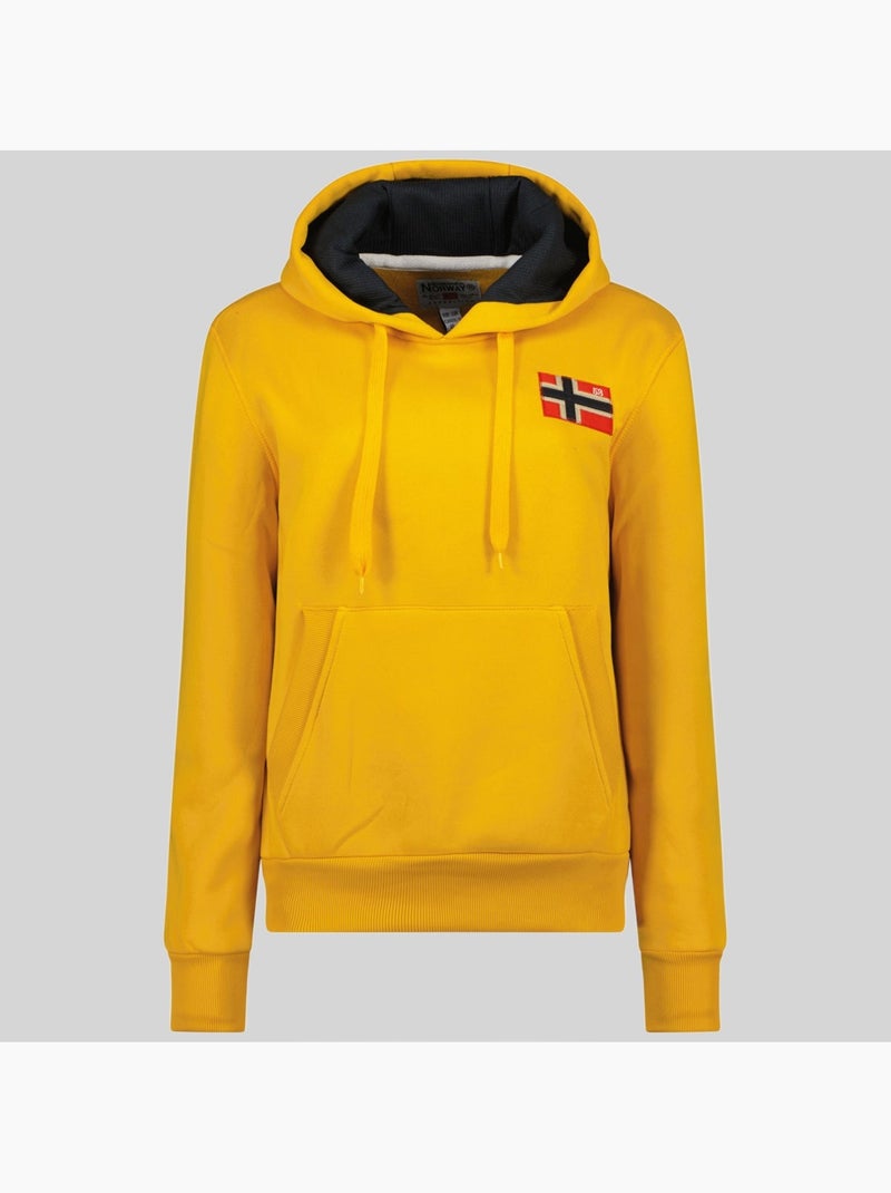 Sweatshirt com capuz genifer – geographical norway Amarelo-mostarda - Kiabi