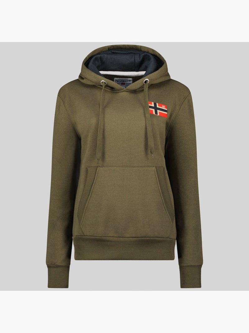 Sweatshirt com capuz genifer – geographical norway Cáqui - Kiabi