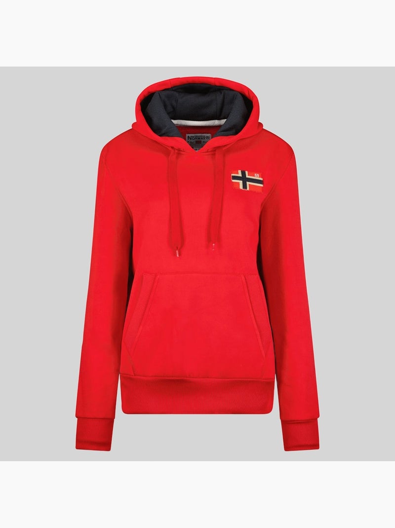Sweatshirt com capuz genifer – geographical norway Vermelho - Kiabi