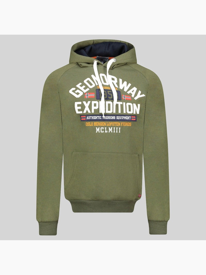 Sweatshirt com capuz germanito – geographical norway Cáqui - Kiabi