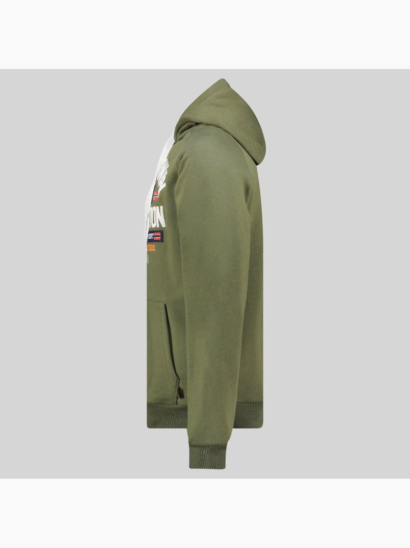 Sweatshirt com capuz germanito – geographical norway Cáqui - Kiabi