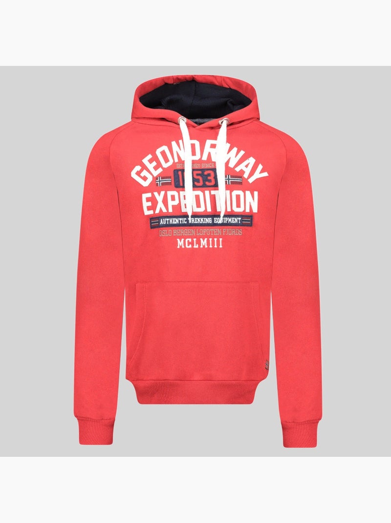 Sweatshirt com capuz germanito – geographical norway Vermelho - Kiabi