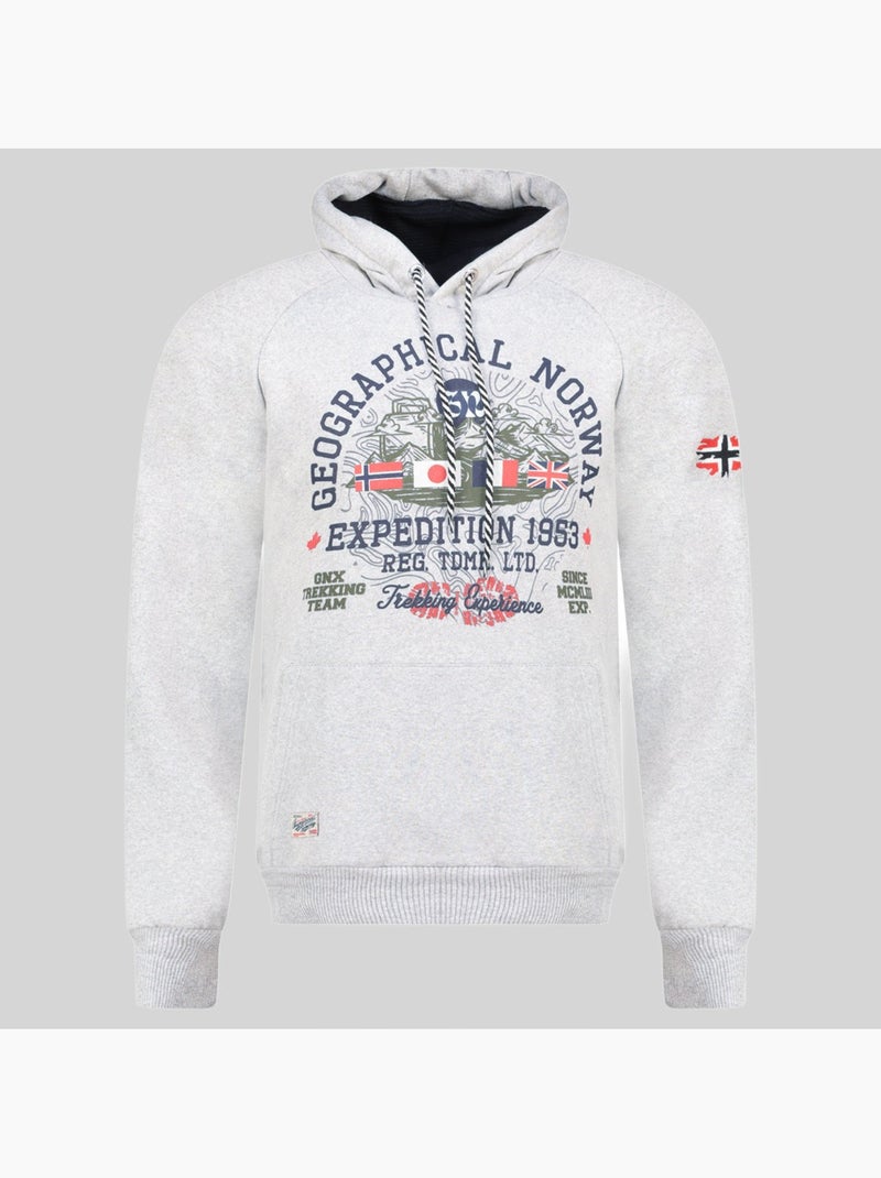 Sweatshirt com capuz gexpe – geographical norway Cinza claro - Kiabi