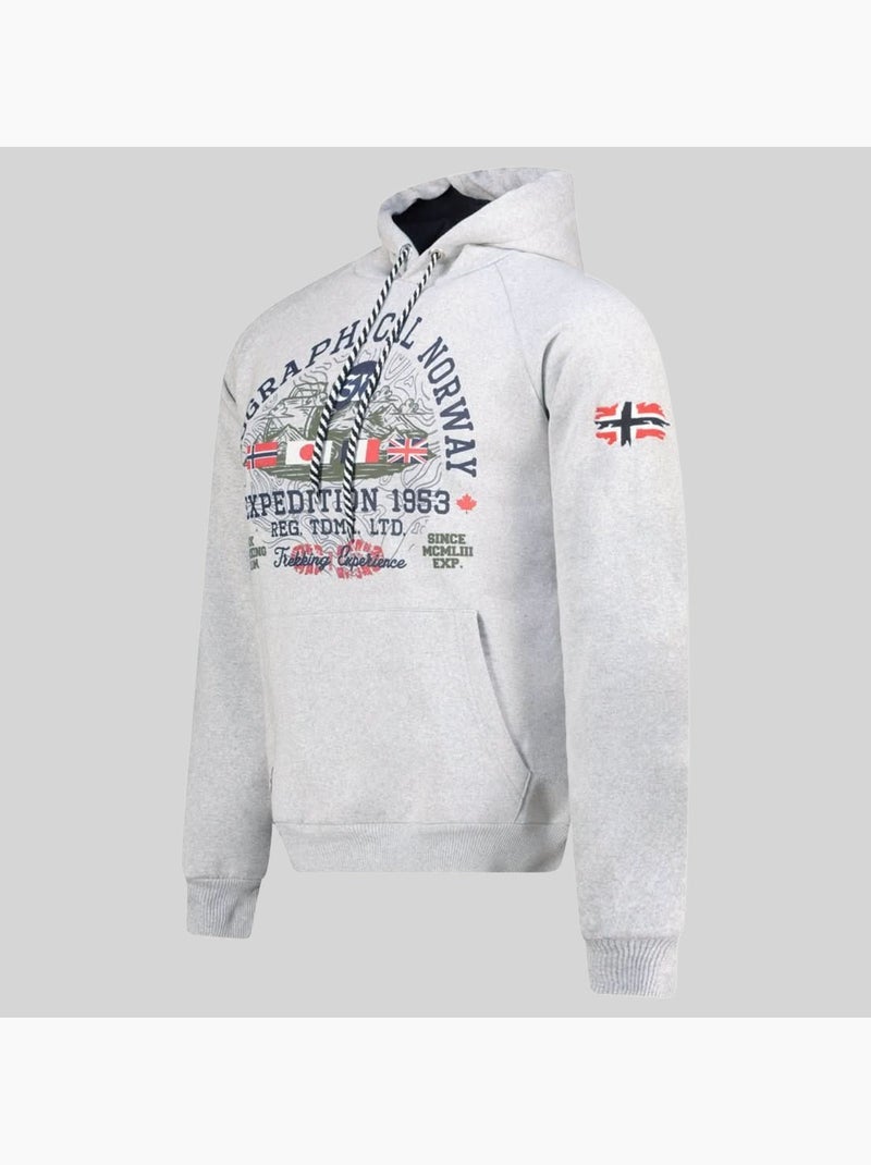 Sweatshirt com capuz gexpe – geographical norway Cinza claro - Kiabi