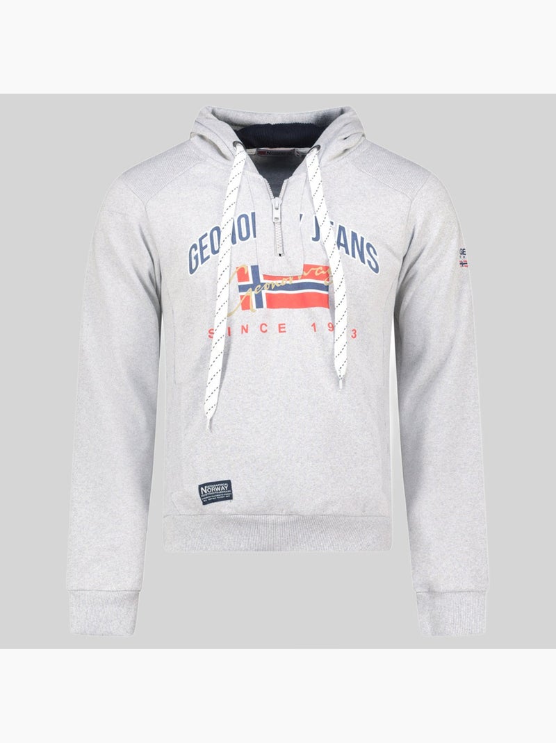 Sweatshirt com capuz ghagen – geographical norway Cinza claro - Kiabi