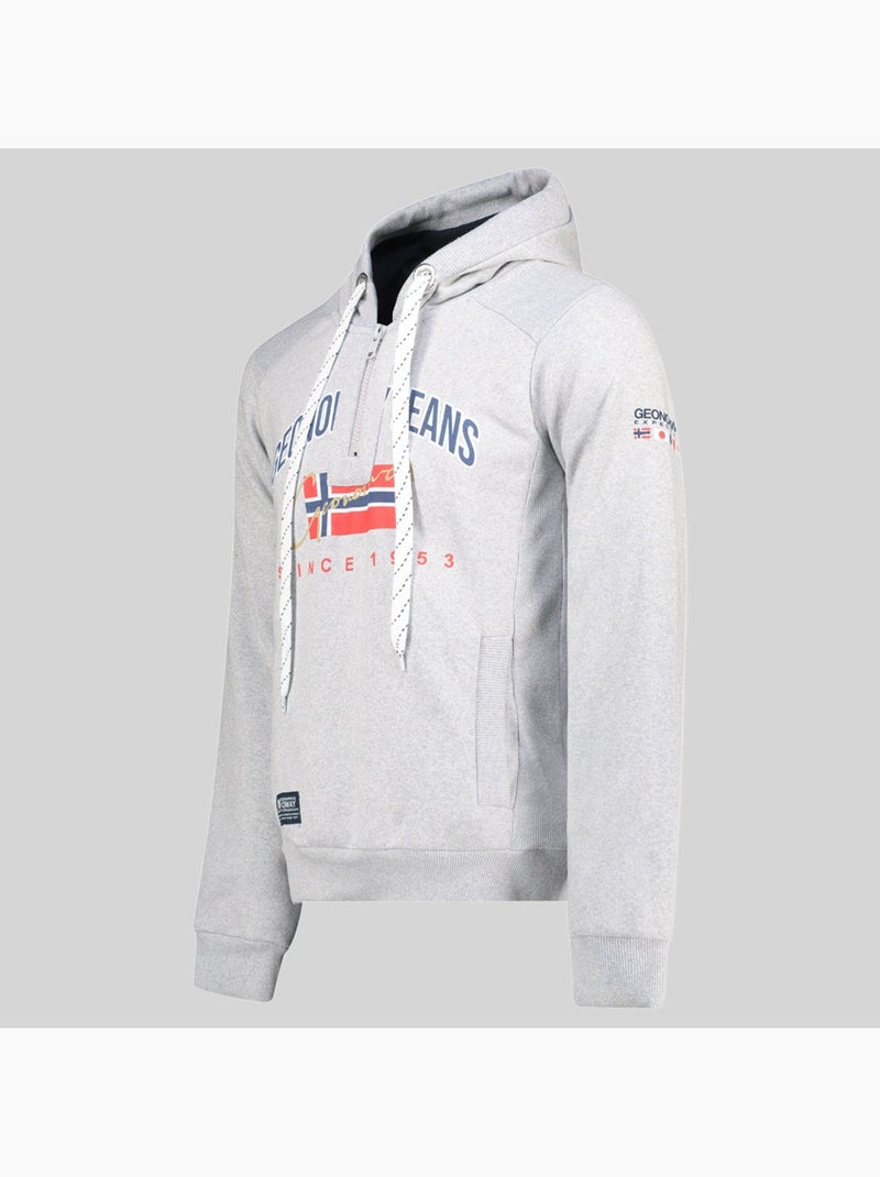 Sweatshirt com capuz ghagen – geographical norway Cinza claro - Kiabi