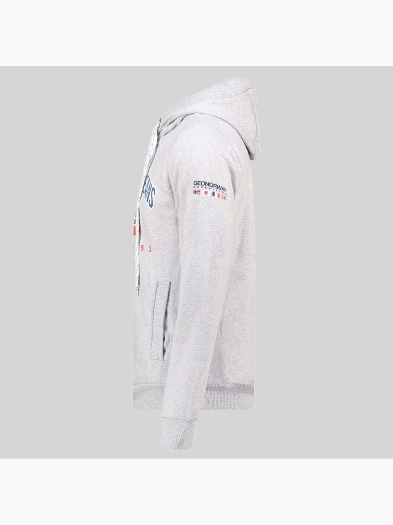 Sweatshirt com capuz ghagen – geographical norway Cinza claro - Kiabi