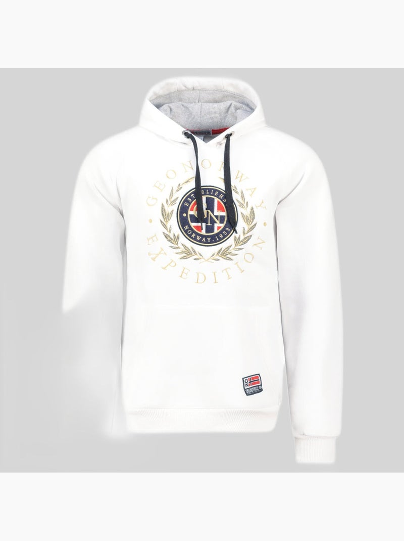 Sweatshirt com capuz giger – geographical norway Branco - Kiabi