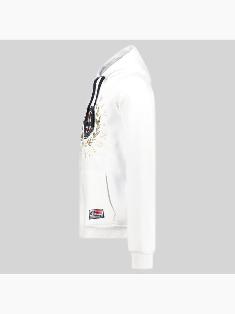 Sweatshirt com capuz giger – geographical norway Branco - Kiabi