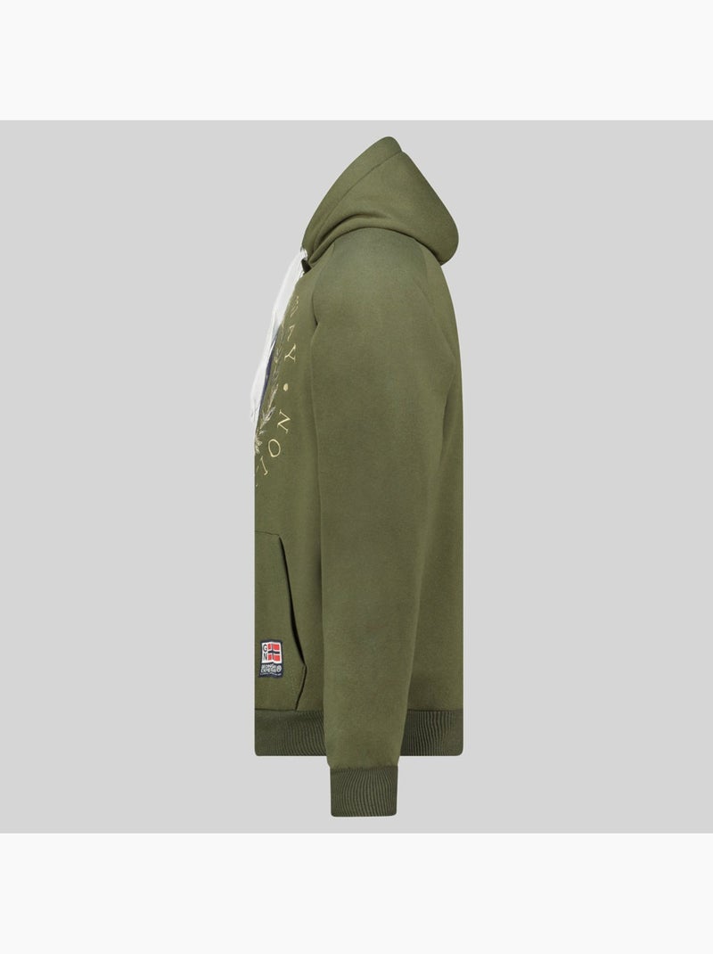 Sweatshirt com capuz giger – geographical norway Cáqui - Kiabi