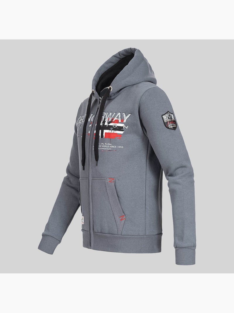 Sweatshirt com capuz gisland – geographical norway Cinza escuro - Kiabi