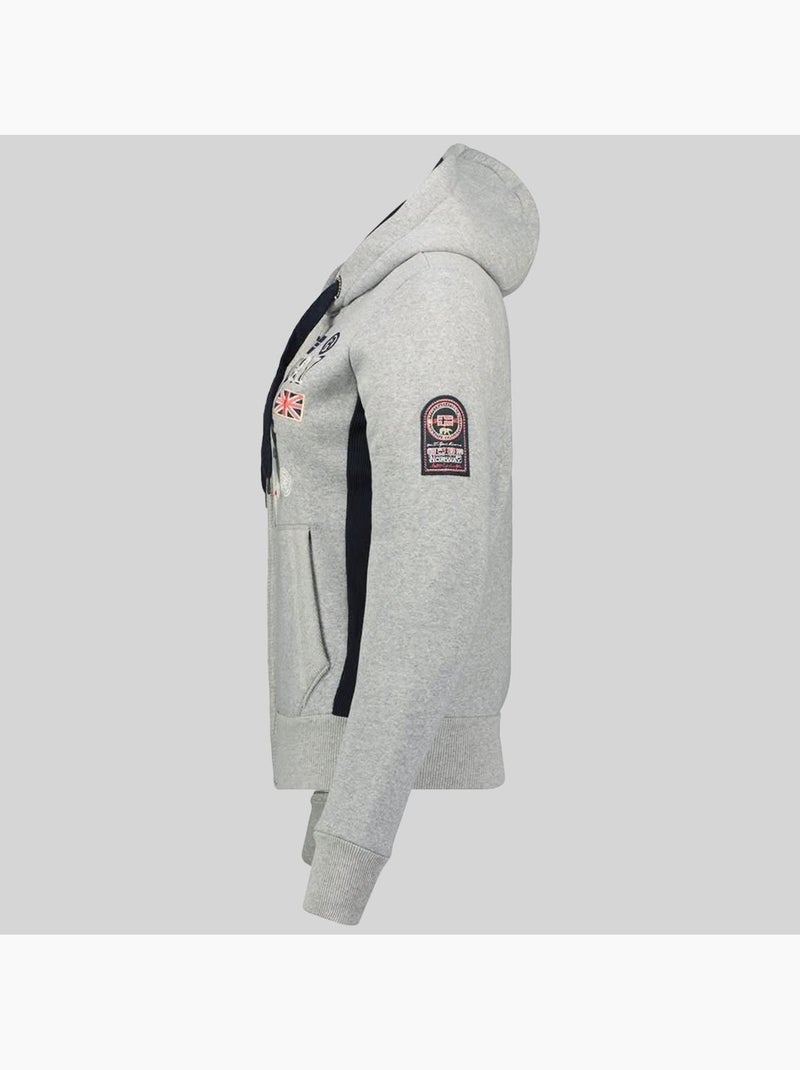 Sweatshirt com capuz gladys – geographical norway Cinza claro - Kiabi