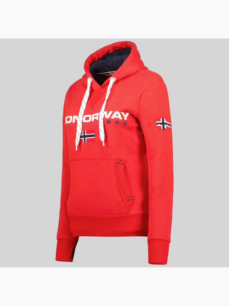 Sweatshirt com capuz goliver – geographical norway Vermelho - Kiabi