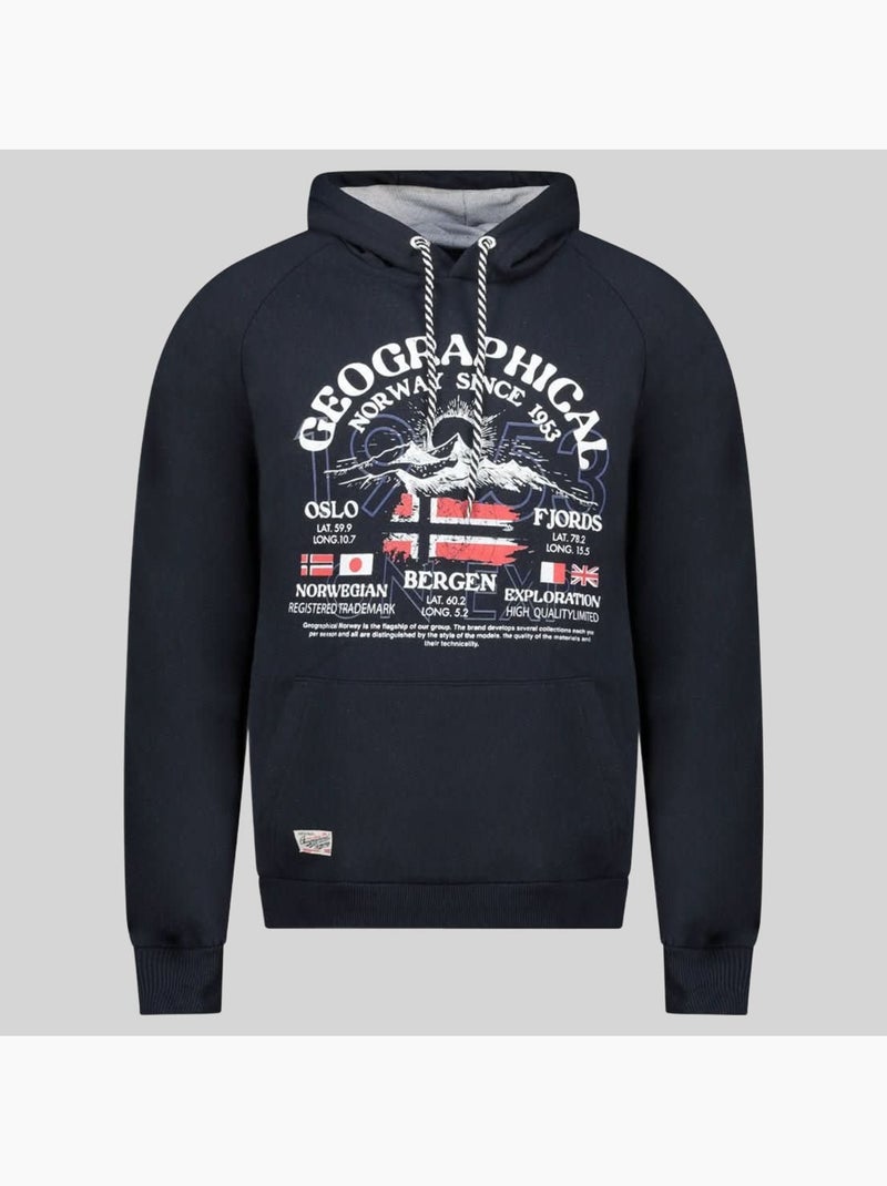 Sweatshirt com capuz gommy – geographical norway Azul-marinho - Kiabi